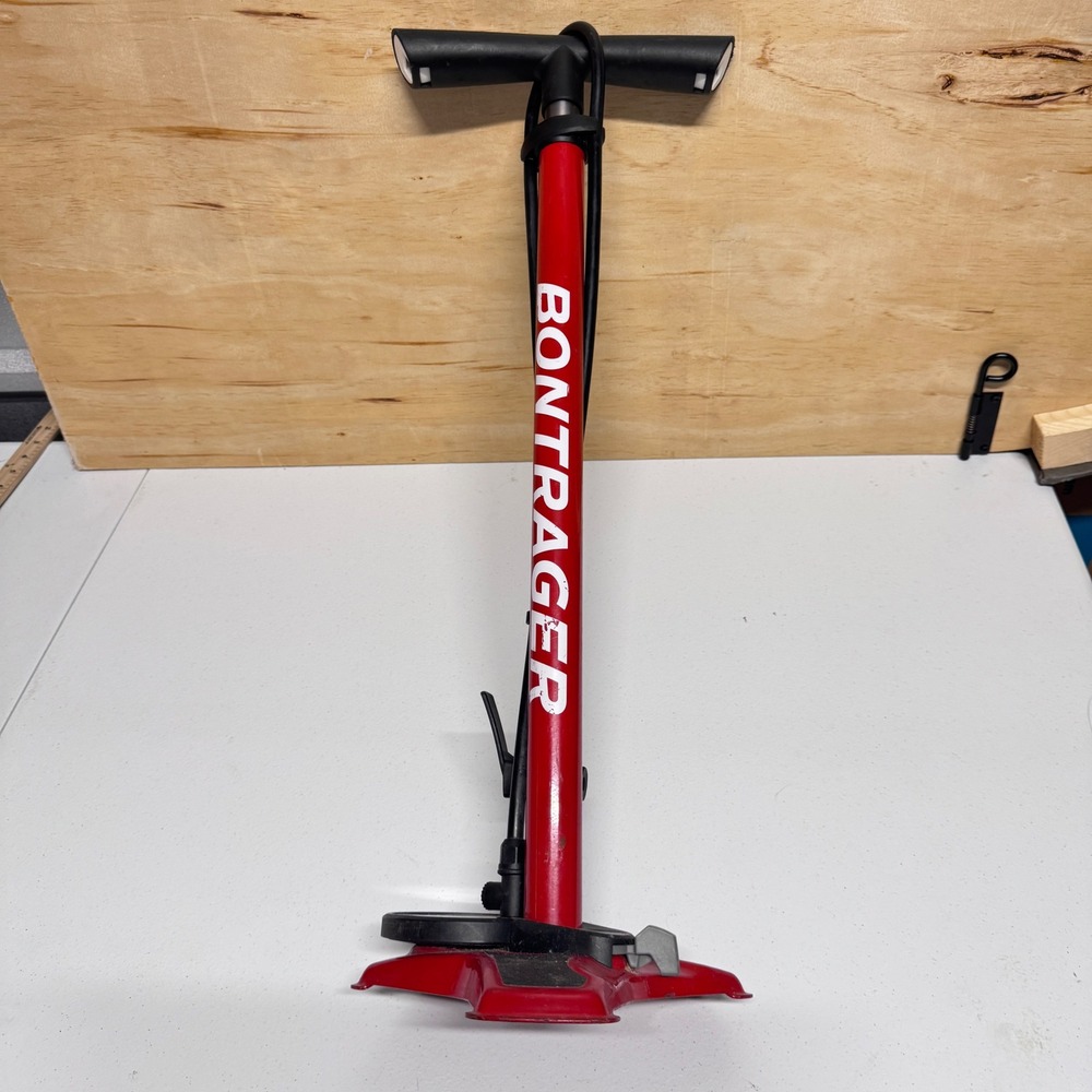 Bontrager Dual Charger Floor Pump Red High Pressure Volume Bike Setting
